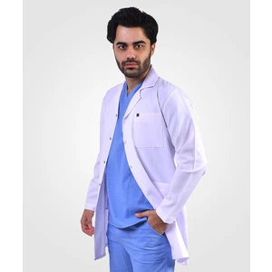 Erkek Klasik Yaka Beyaz Doktor Öğretmen Vizit Önlük