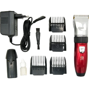 Alk- 858 Çift Bataryalı Profesyonel Saç Sakal Tıraş Makinesi - Kırmızı