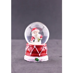 Deco Elit Noel Baba ve Kardan Adam Temalı Mini Boy Işıklı  Yılbaşı Kar Küresi 6.5 cm D