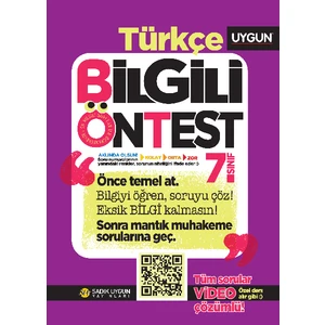 Sadık Uygun Yayınları – Bilgili Ön Test – Türkçe 7. Sınıf