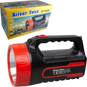 Silver Toss Projektör El Feneri Şarjlı 8 Watt ST-2228