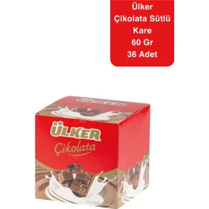 Çikolata Sütlü Kare 60 gr x 36'lı
