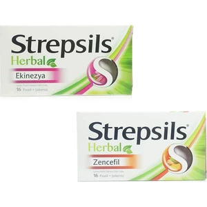Herbal Zencefil 16 Pastil - Strepsils Herbal Ekinezya 16 Pastil Seti