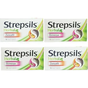 Herbal Zencefil 16 Pastil - Strepsils Herbal Ekinezya 16 Pastil x 2 Set
