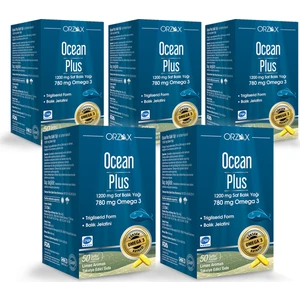 Ocean Plus 1200 Mg Balık Yağı 50 Kapsül Limon Aromalı x 5 Adet