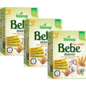 Hünnap Keçi Sütlü Bebe Bisküvisi 400 gr x 3 Adet