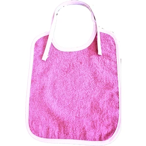 Ender Home %100 Pamuk, 24X30 Cm, Fuşya Renk, Bukle Bebek Mama Önlüğü