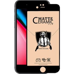 Kzy Apple iPhone 6s Plus Tam Kaplayan Mat Seramik Nano Esnek Ekran Koruyucu Siyah