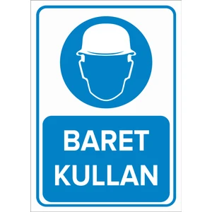 - Baret Kullan Levhası - Dekote Malzeme 25X35Cm