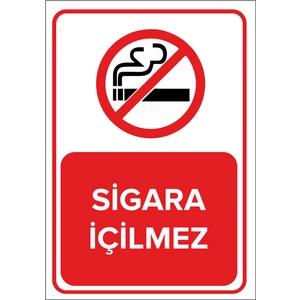 - Sigara İçilmez Levhası - Dekote Malzeme 25X35Cm