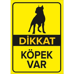 - Dikkat Köpek Var Dobermen Levhası - Dekote Malzeme 25X35Cm