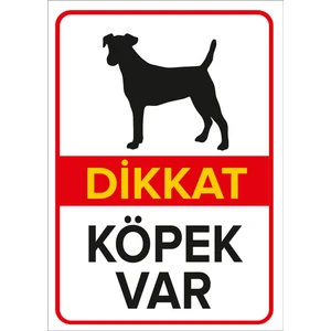 - Dikkat Köpek Var Levhası Rottweiler - Dekote Malzeme 25X35Cm