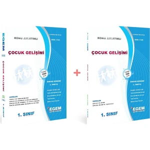 Egem Eğitim Yayınları AÖF 1. Sınıf Çocuk Gelişimi Bahar Deönemi 2. Dönem Konu Anlatımlı Soru Bankası