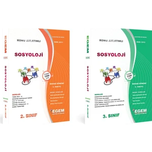 Egem Eğitim Yayınları AÖF sosyaloji 2. ve 3. Sınıf Bahar Dönemi 4. ve 6. Dönem Konu Anlatımlı Soru Bankası Tam Set