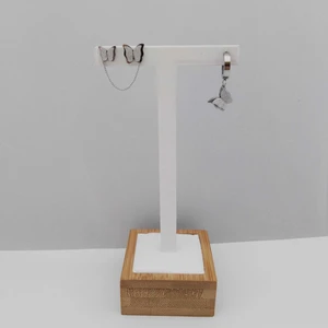 Çelik Halka Kelebekli 3'lü Kombin Küpe - Rodyum