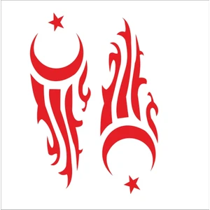 Motorsiklet,oto,kask Ayyıldız Sticker Yapıştırma ''folya Kesim Motorsiklet Sticker''