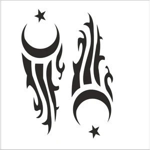 Motorsiklet,oto,kask Ayyıldız Sticker Yapıştırma ''folya Kesim Motorsiklet Sticker''