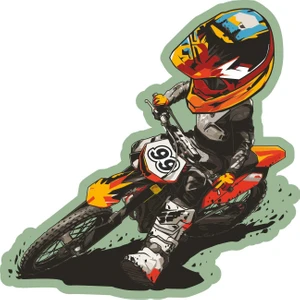 Sticker Atölyesi Motocross - Motosiklet Sticker - 14206