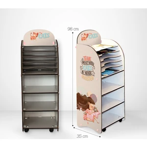 Popcorn Kids Pettıng Lou Kitaplık Seperatörlü