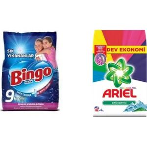 Toz Deterjan Bingo 9kg + Ariel 6 kg