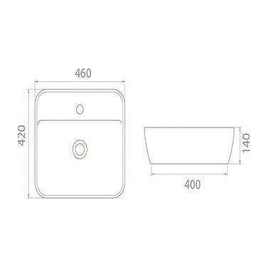 Turkuaz Cerastyle One Tezgah Üstü Lavabo 46 cm 076300U Fiyatı