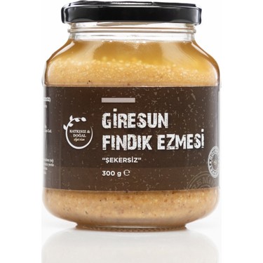 Pirnut Şekersiz Fındık Ezmesi 300 Gr % I % Guru Gurme