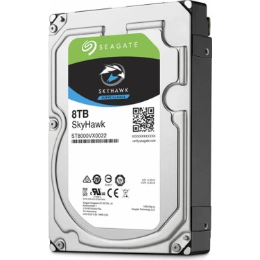 Seagate Skyhawk 3.5" 8TB Sata 3.0 256MB 210Mb/s RV Sensör 7200Rpm 64HD (Kamera 180TB/Yil Isyükü