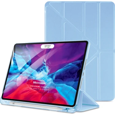 Microsonic Apple iPad Pro 12.9'' 2020 4.nesil Kılıf (A2229-A2069-A2232) Origami Pencil