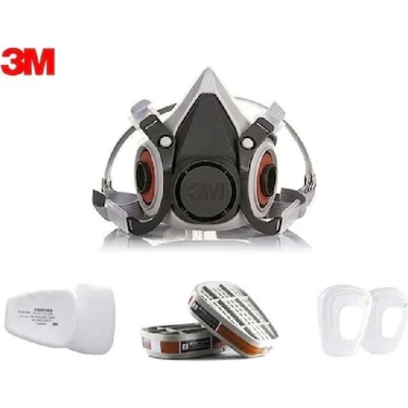 3m 6200 Yarım Yüz Maskesi +  Filtre Seti Tam Takım