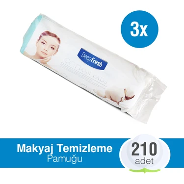 Deep Fresh Makyaj Temizleme Pamuğu 3'lü Paket 210