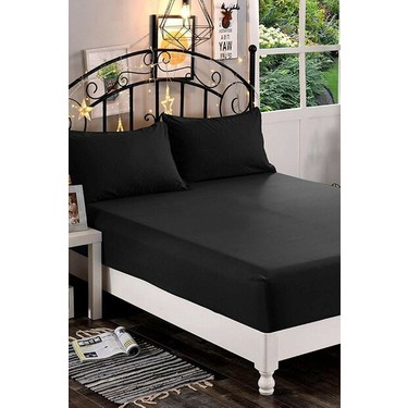 tasan tekstil cift kisilik lastikli penye carsaf siyah fiyati