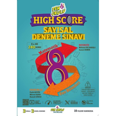 Ari Yayincilik High Score Sayisal Deneme Sinavi Kitabi Ve Fiyati