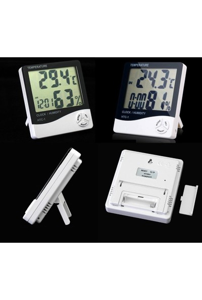 Nihome Dijital Termometre Isı Sıcaklık Nem Ölçer Saat