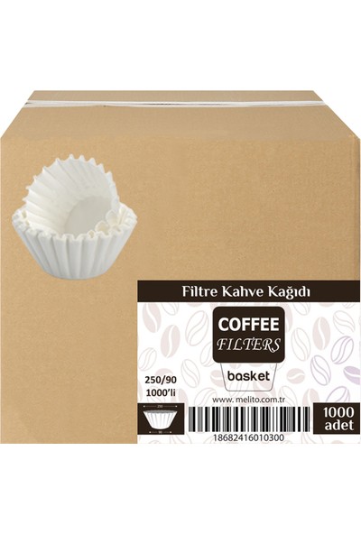 Coffee Filters 250/90 Basket Filtre Kahve Kağıdı 1000'LI