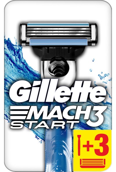 Gillette Mach3 Start Tıraş Makinesi + 3 Yedek Tıraş Bıçağı