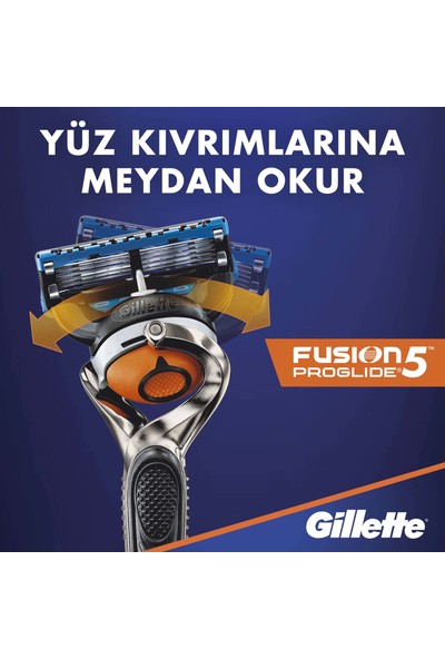 Gillette Fusion ProGlide FlexBall Tıraş Makinesi + 2 Yedek Tıraş Bıçağı