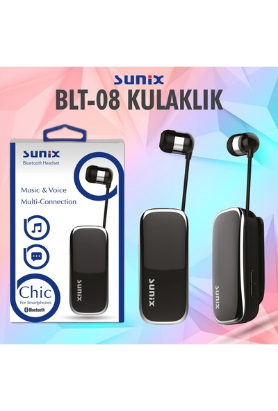 Sunix Blt-08 Makaralı Titreşimli Bluetooth Kulaklık