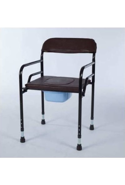 Medcenter Katlanır Deri Döşemeli Klozet Yükseltici - Komot - Hasta Tuvalet Sandalyesi