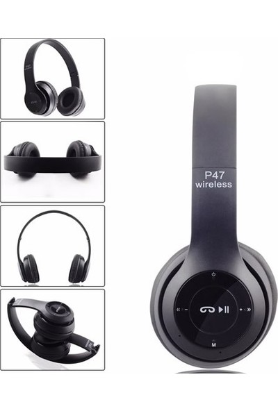 P47 Siyah Renk Wireless Kulaklık