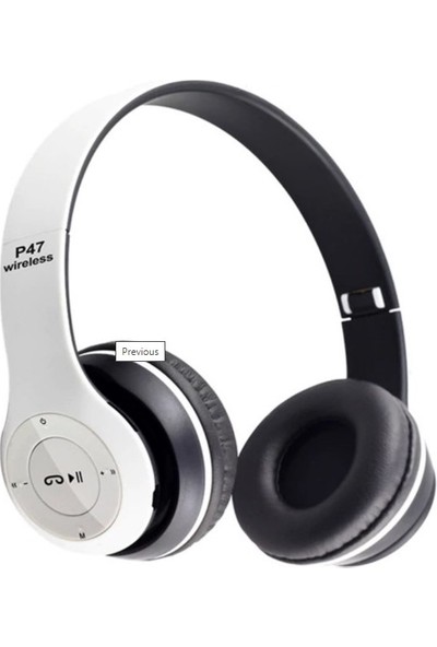 P47 Beyaz Renk Wireless Kulaklık