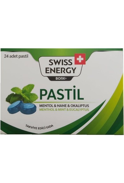 Swiss Energy Pastil Mentol&nane&okaliptus 24 Adet