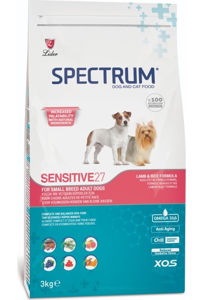 Spectrum S.B. Sensitive27 Küçük Irk Yetişkin Köpek Maması 3 Kg