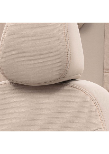 Peugeot 5008 2017-Sonrası 5 Kişi Özel Üretim Koltuk Kılıfı Original Design Krem Rengi