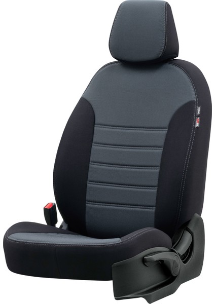 V.w. Caravelle T-5 2004-2015 8+1 (9 Kişi) Özel Üretim Koltuk Kılıfı Original Design Füme - Siyah