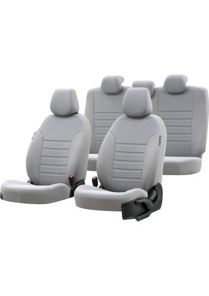 V.w. Transporter T-5 2004-2015 5+1 (6 Kişi) Özel Üretim Koltuk Kılıfı Original Design Açık Gri