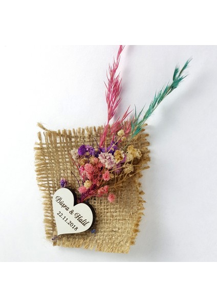 Hasır Kanaviçe Çuval Kumaş Magnet Nikah Süsü 50 Adet HS-108 fiyatları