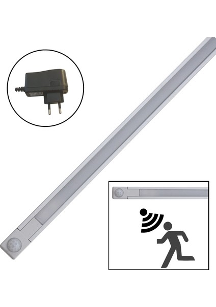 Smartline Dahili Hareket Sensörlü (Pır) Slim LED Bar (50cm 6500 Kelvin) - Komple Set