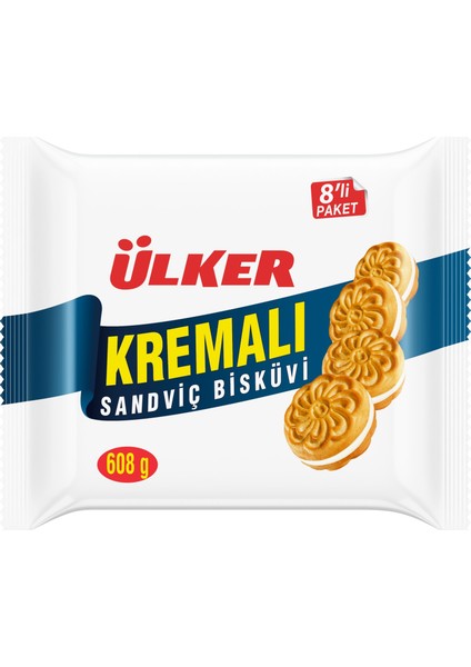 Kremalı Sandviç Bisküvi 8 X 61 gr X 8