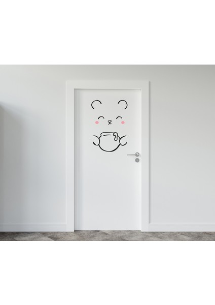 Sevimli Ayıcık Kapı Sticker