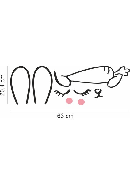 Sevimli Tavşan Kapı Sticker fiyatları
